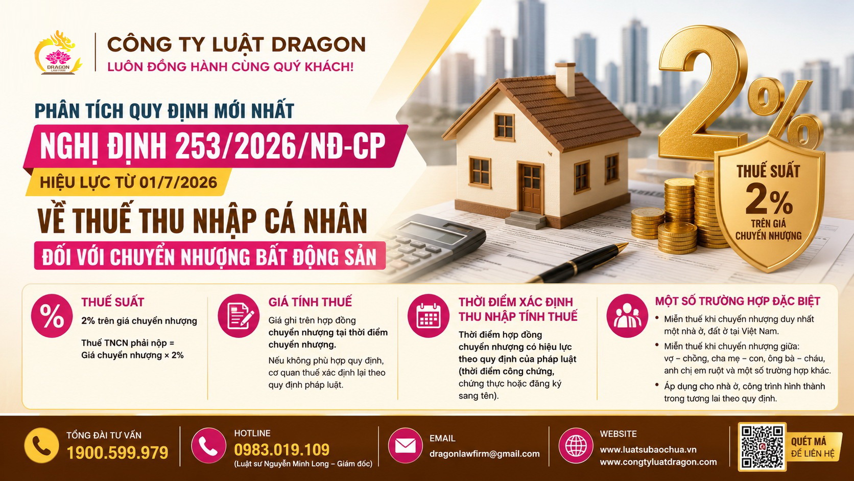 Phân tích quy định mới nhất về thuế thu nhập cá nhân đối với chuyển nhượng bất động sản theo Nghị định 253/2026/NĐ-CP (hiệu lực từ 01/7/2026)